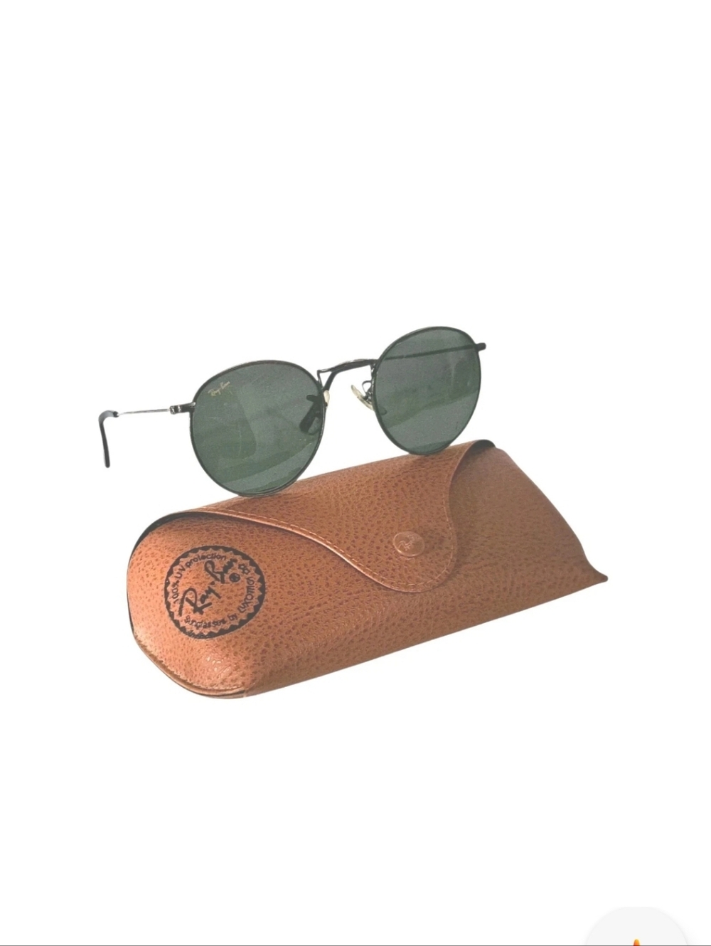 Vintage B&L Rayban W1576 VQAR Wire Sunglasses Gunmetal Gold Logo Unisex